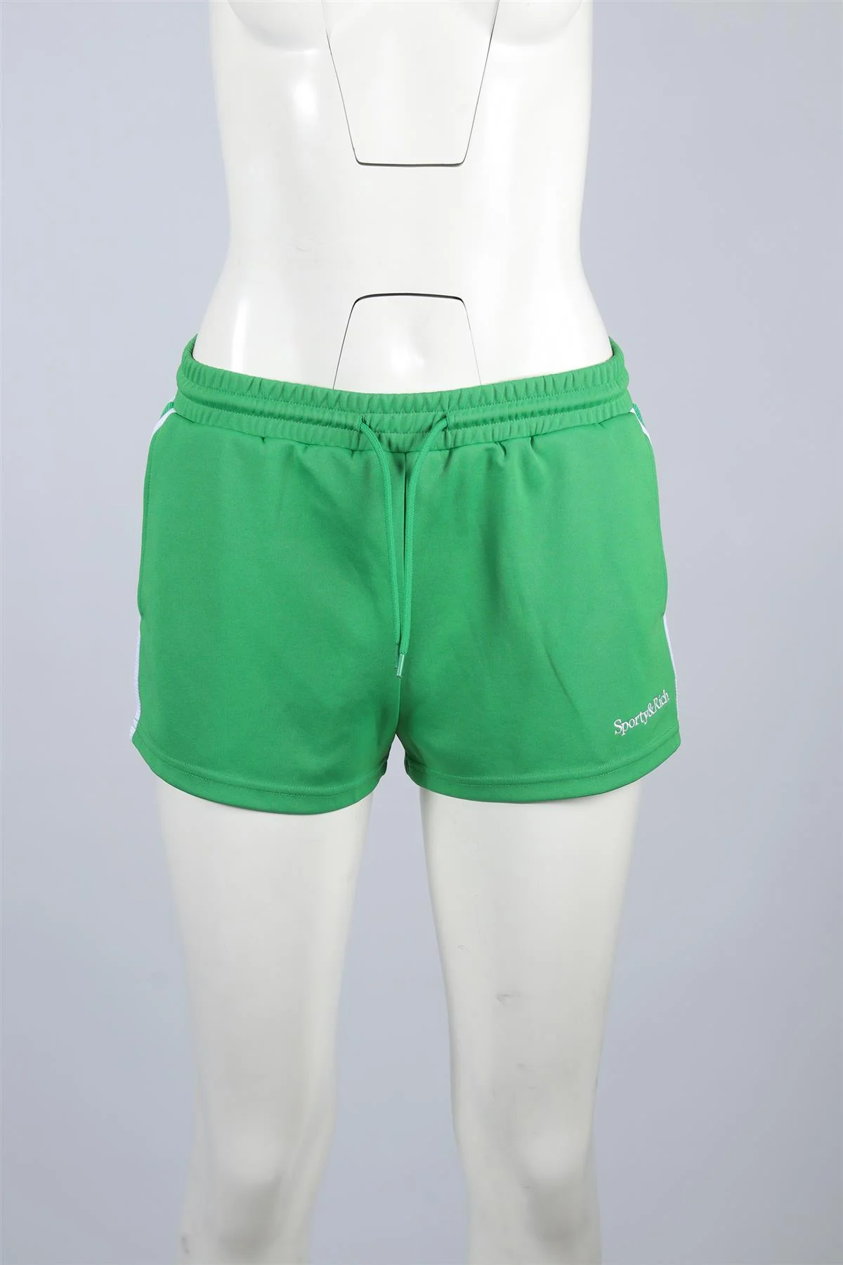 SPORTY & RICH GREEN COTTON SHORTS SMALL - Image 2