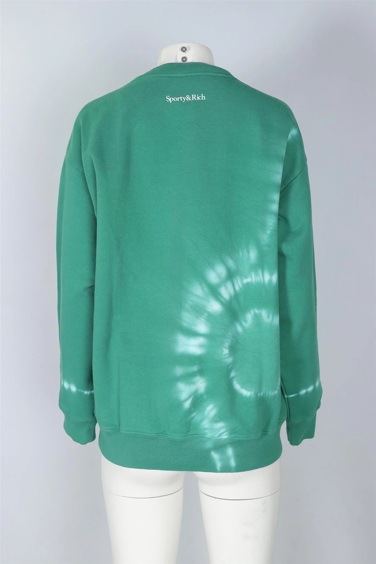 SPORTY & RICH GREEN COTTON SWEATSHIRT MEDIUM - Image 4