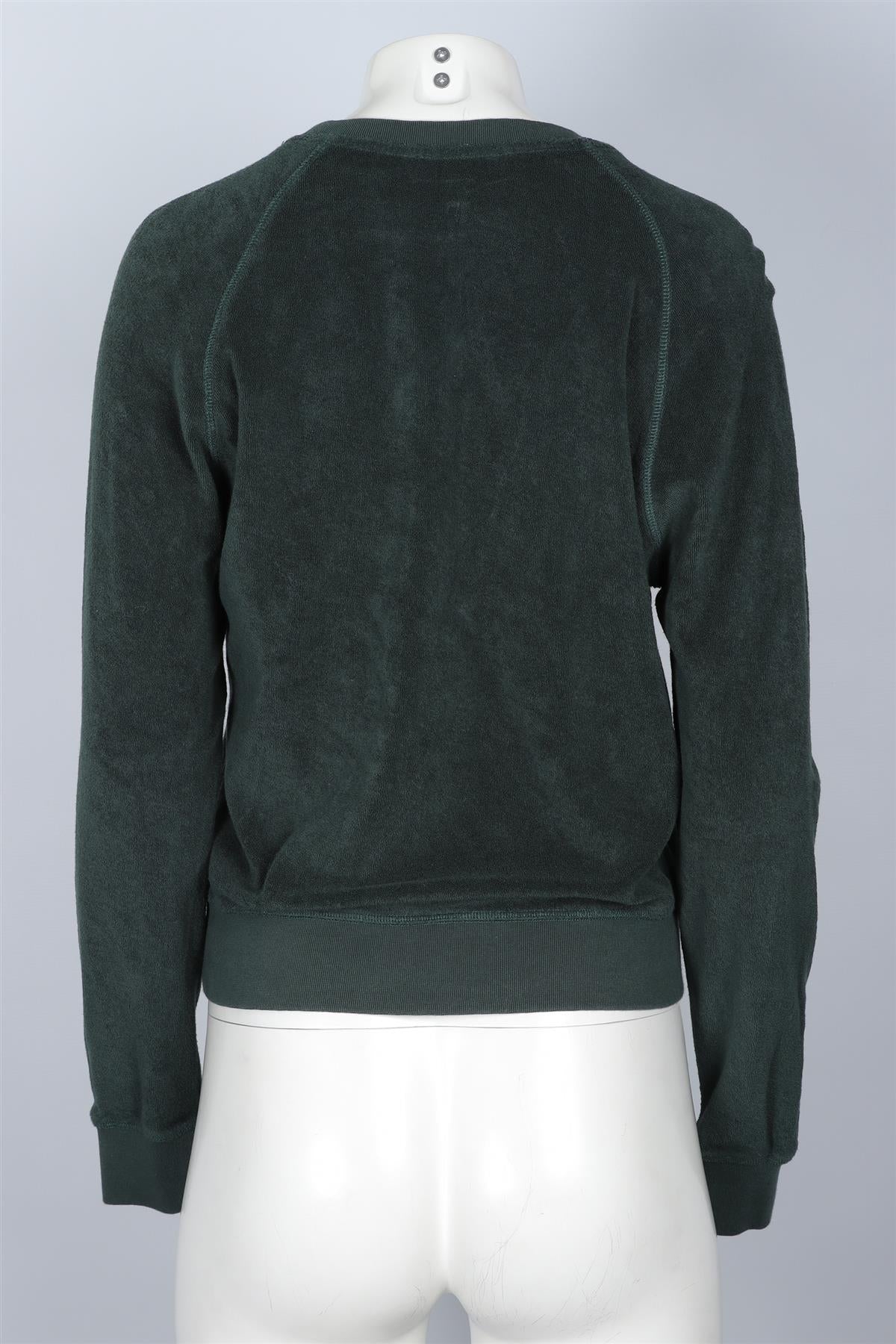 SPORTY & RICH GREEN COTTON SWEATSHIRT XSMALL - Image 4