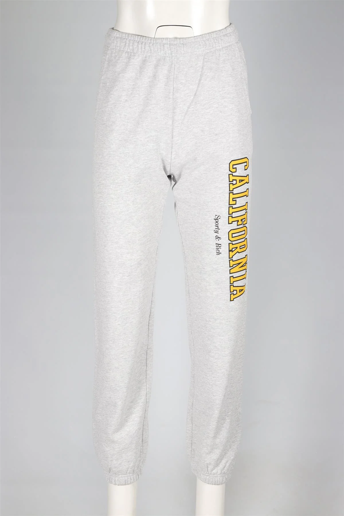 SPORTY & RICH GREY COTTON TRACK PANTS XSMALL - Image 2