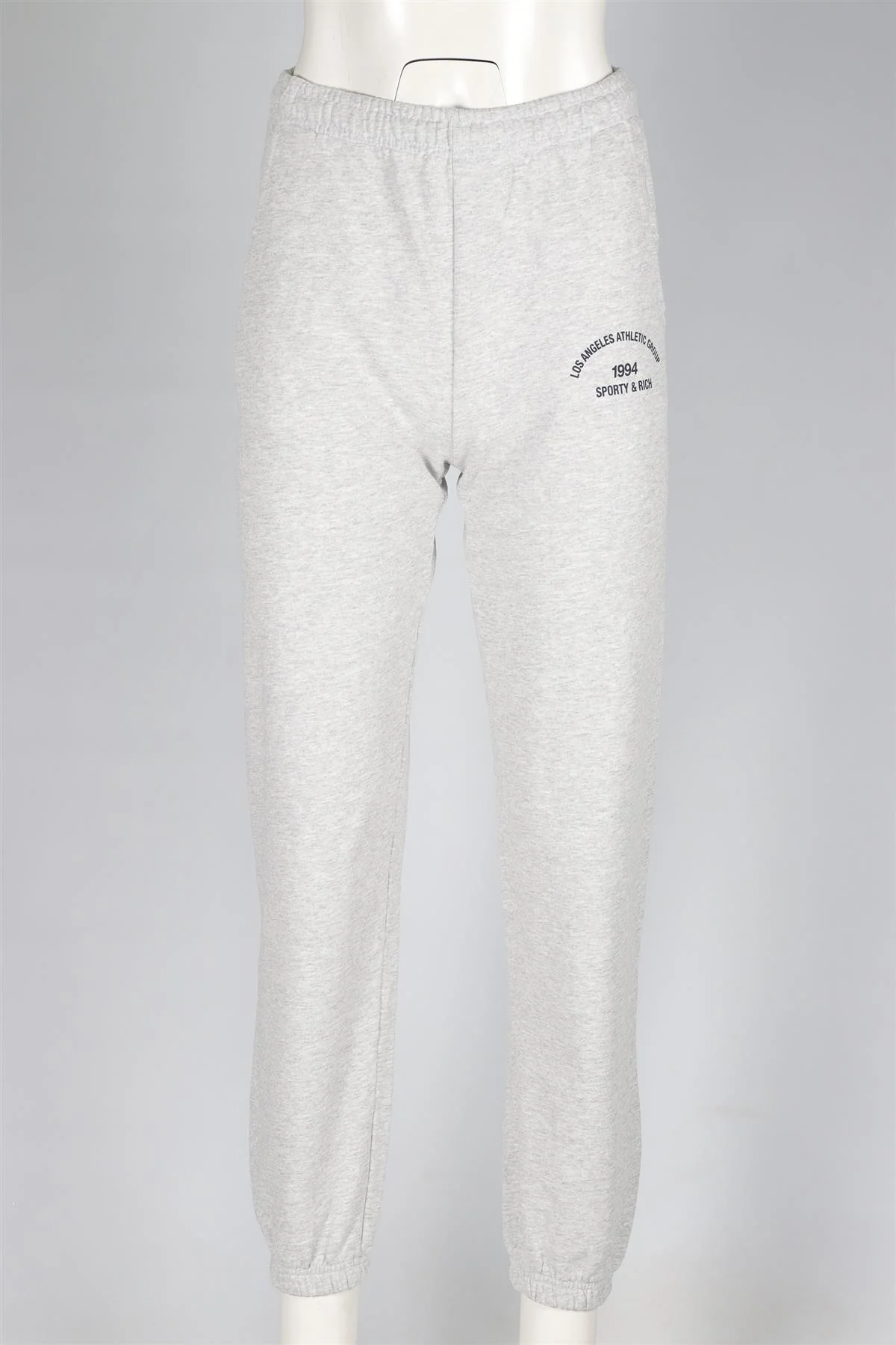 SPORTY & RICH GREY COTTON TRACK PANTS XSMALL - Image 2
