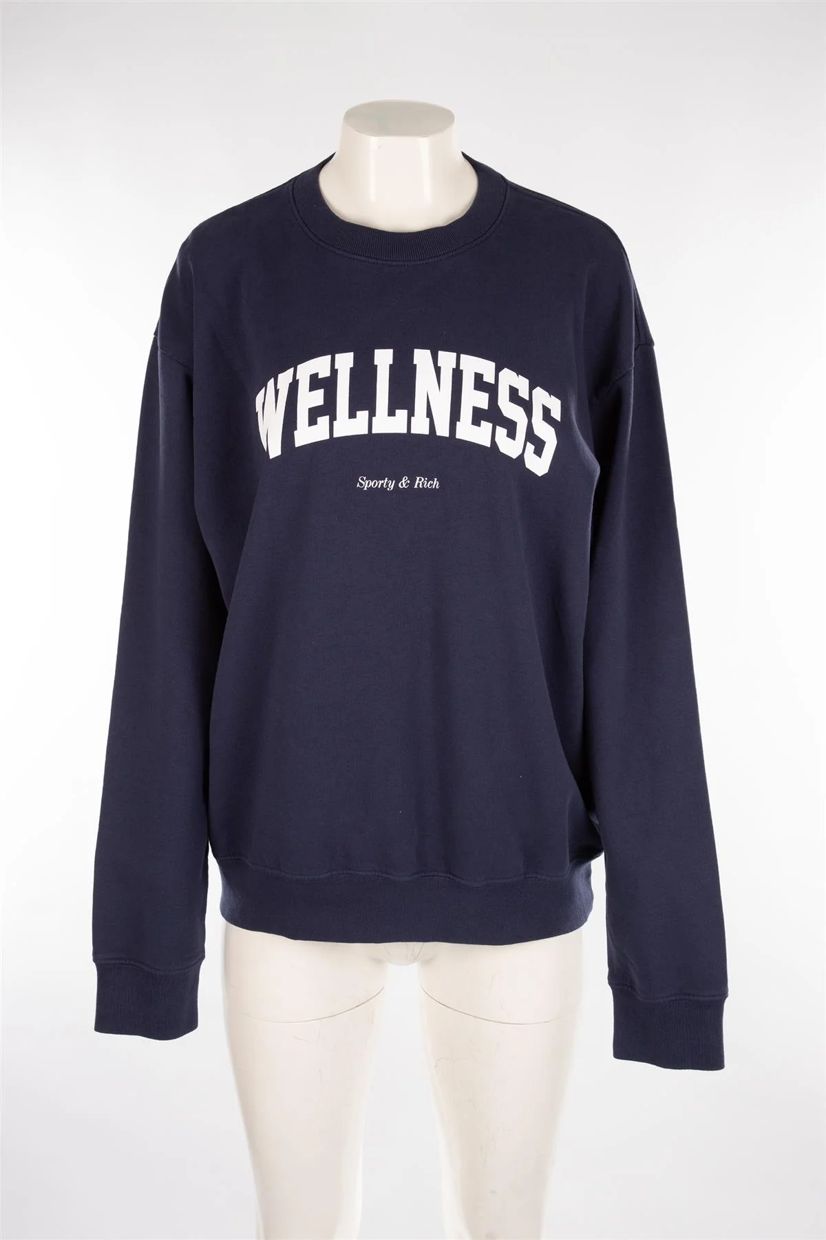 SPORTY & RICH NAVY COTTON SWEATSHIRT MEDIUM - Image 2