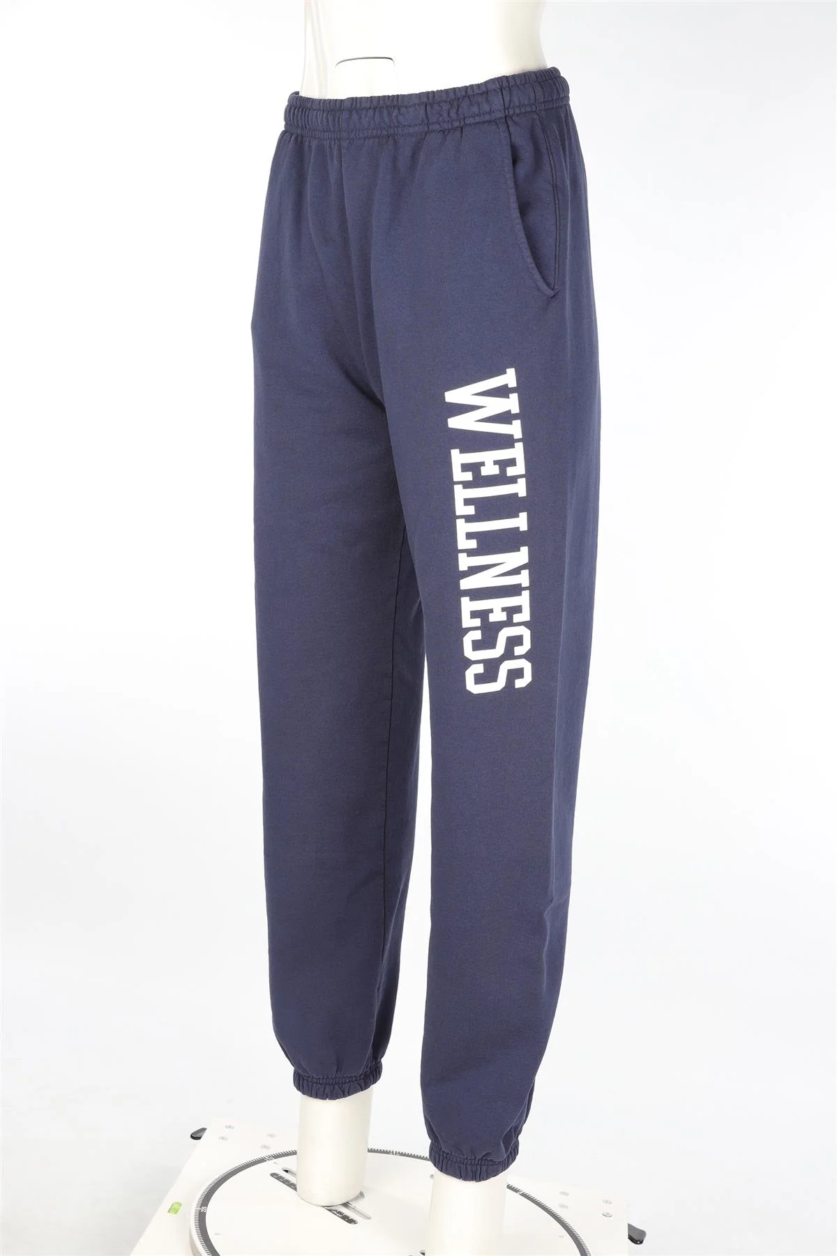 SPORTY & RICH NAVY COTTON TRACK PANTS LARGE - Image 3