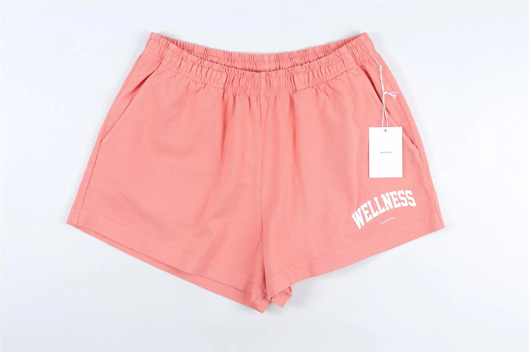 SPORTY & RICH ORANGE COTTON SHORTS MEDIUM - Image 2