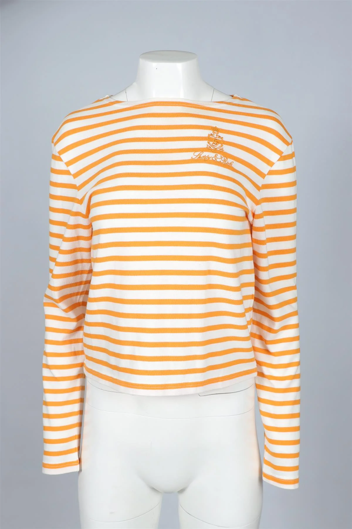 SPORTY & RICH ORANGE COTTON TOP XSMALL - Image 2