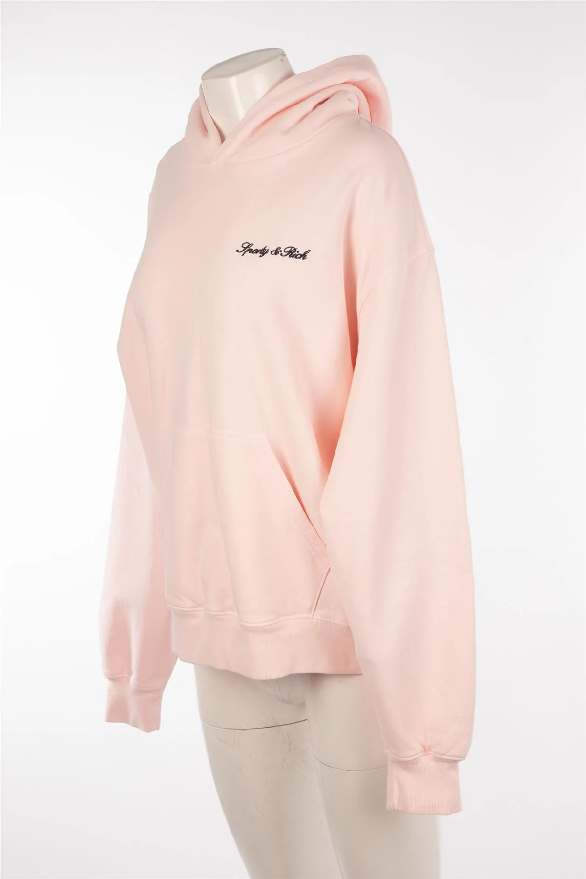 SPORTY & RICH PINK COTTON HOODIE MEDIUM - Image 3