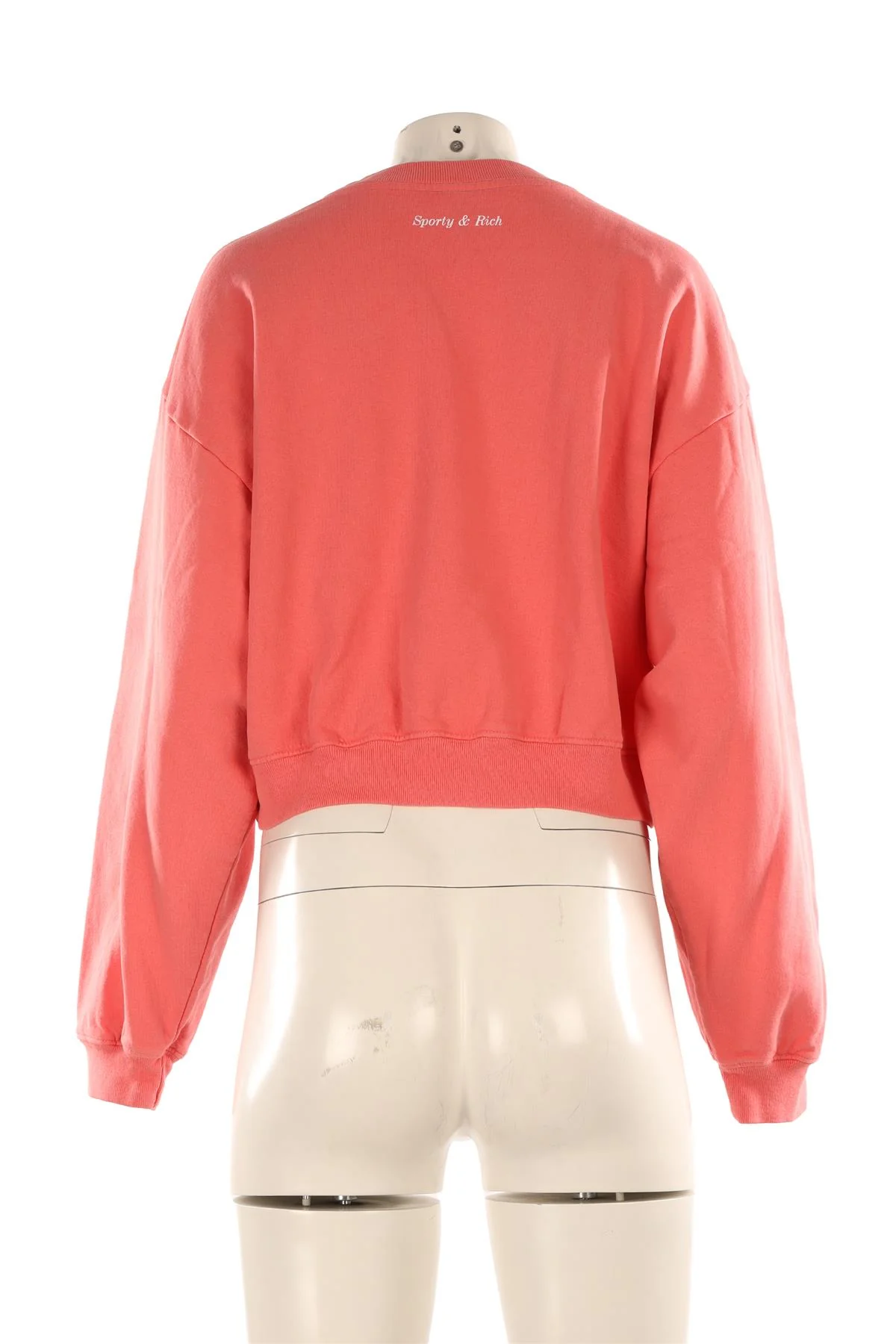 SPORTY & RICH PINK COTTON SWEATSHIRT SMALL - Image 4