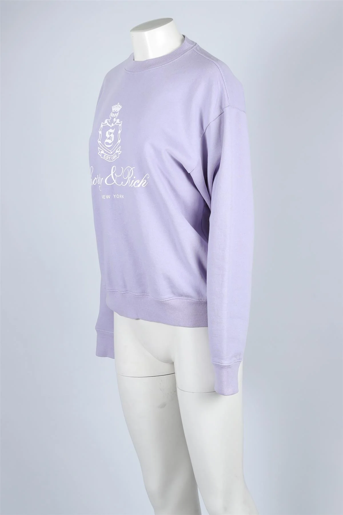 SPORTY & RICH PURPLE COTTON SWEATSHIRT MEDIUM - Image 3