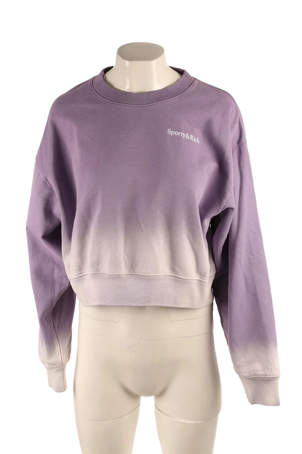 SPORTY & RICH PURPLE COTTON SWEATSHIRT SMALL - Image 2