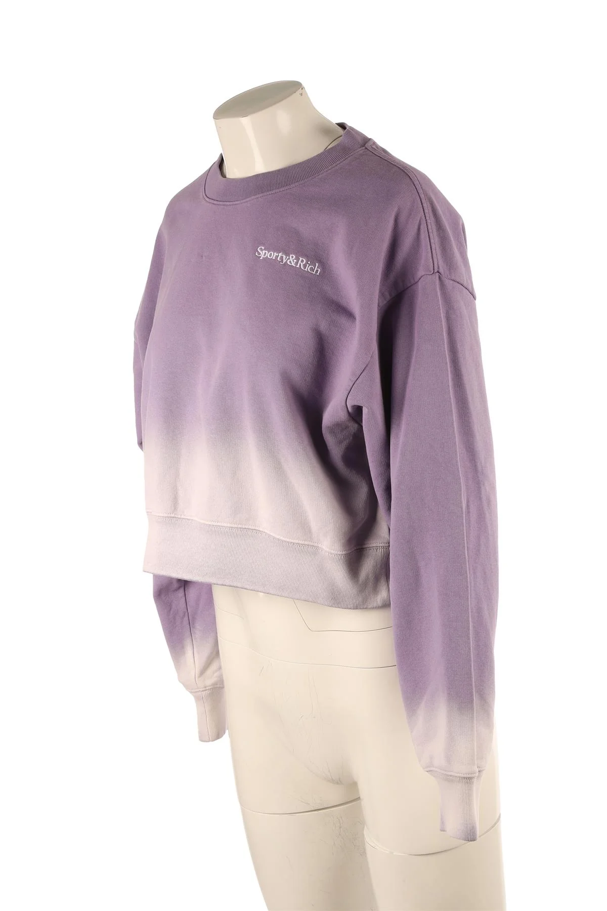 SPORTY & RICH PURPLE COTTON SWEATSHIRT SMALL - Image 3