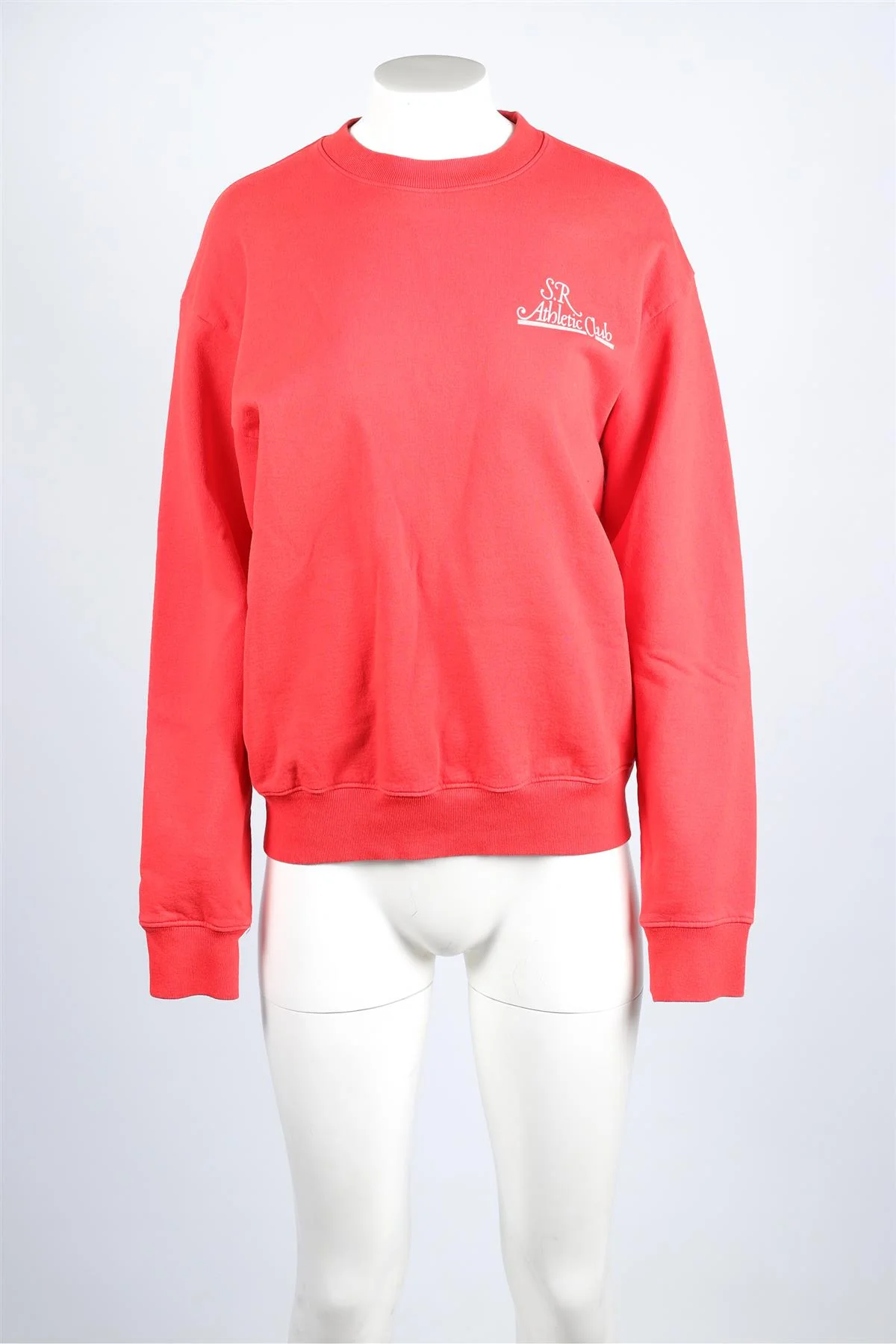 SPORTY & RICH RED COTTON SWEATER SMALL - Image 2