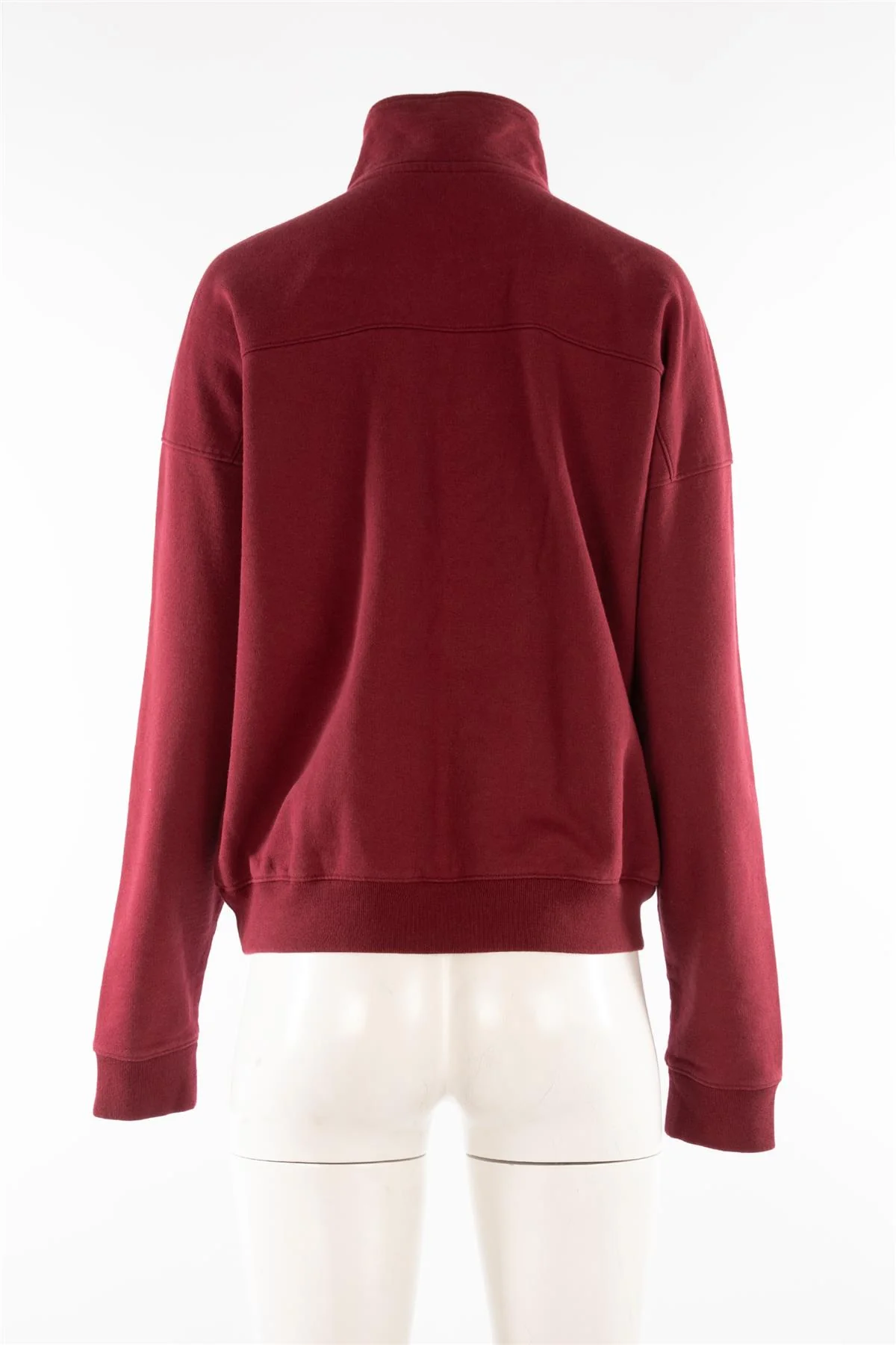 SPORTY & RICH + THE CARLYLE BURGUNDY COTTON SWEATSHIRT MEDIUM - Image 4
