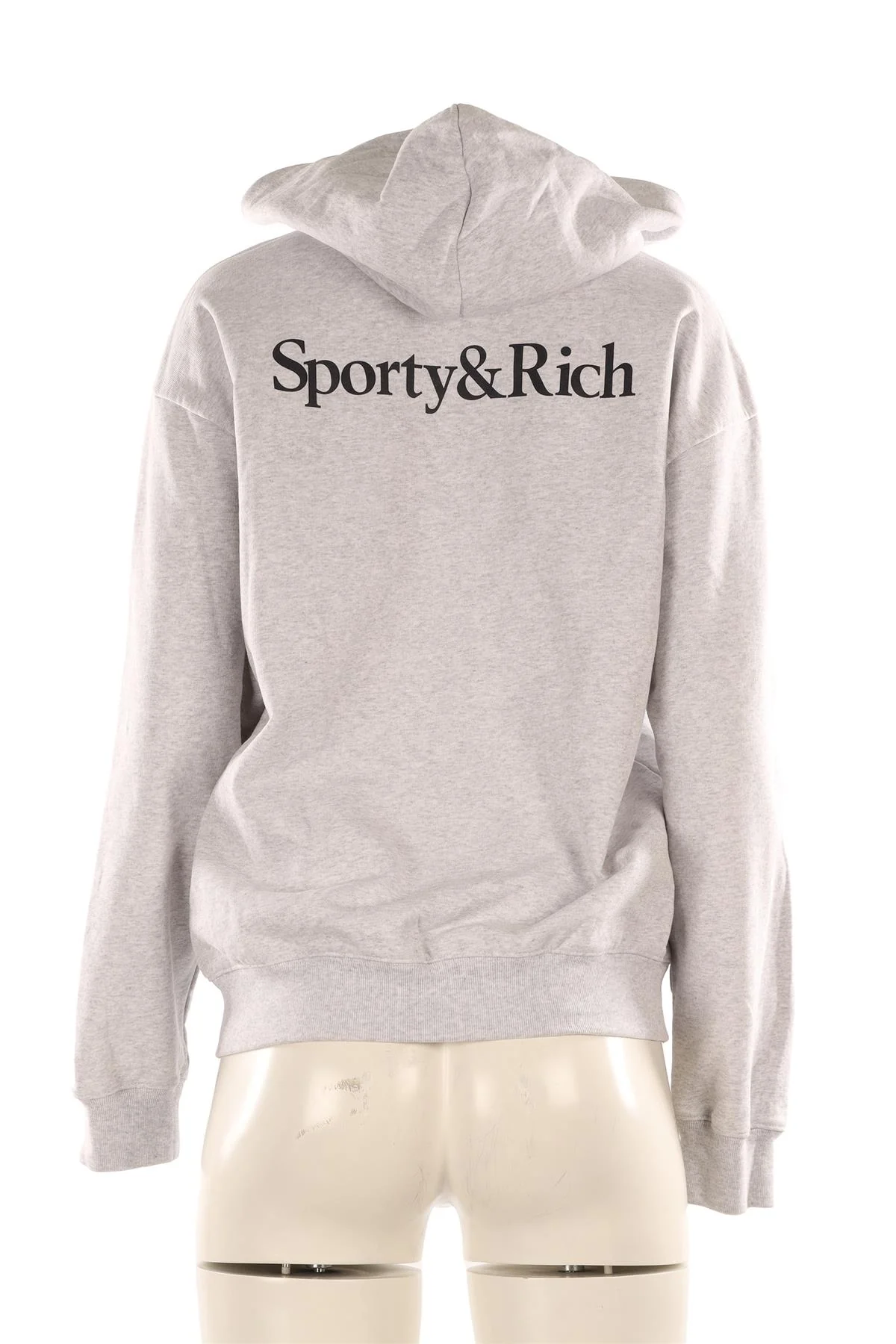 SPORTY & RICH + YANKEES GREY COTTON HOODIE SMALL - Image 4