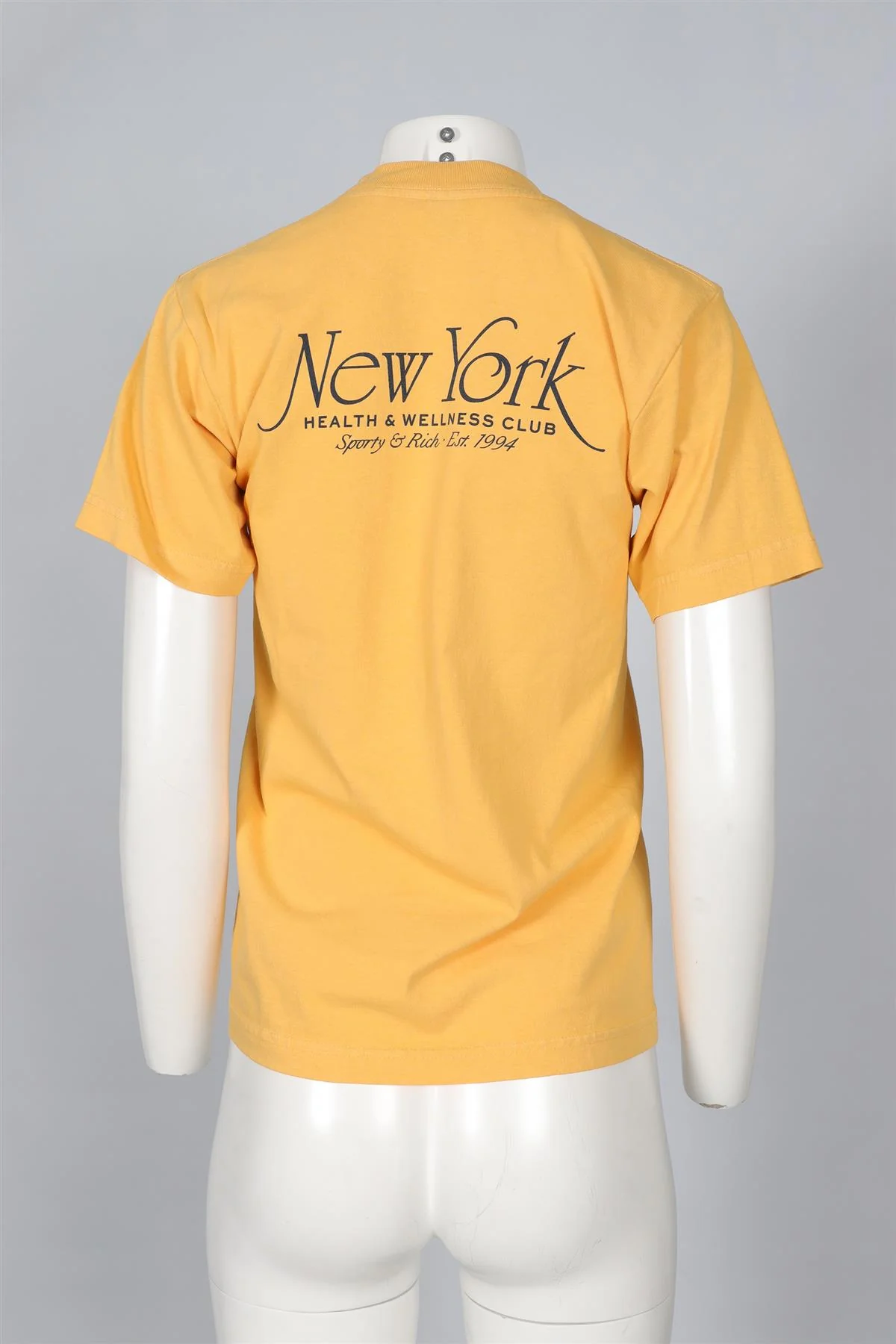 SPORTY & RICH YELLOW COTTON T-SHIRT XSMALL - Image 4