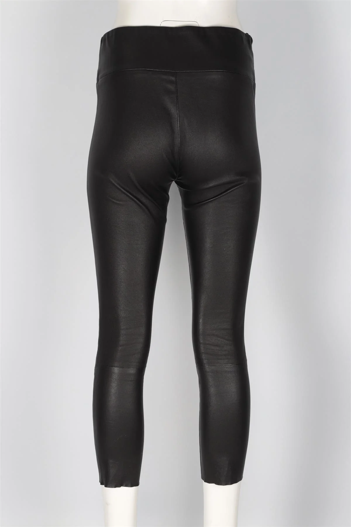 SPRWMN BLACK LEATHER SKINNY PANTS LARGE - Image 4