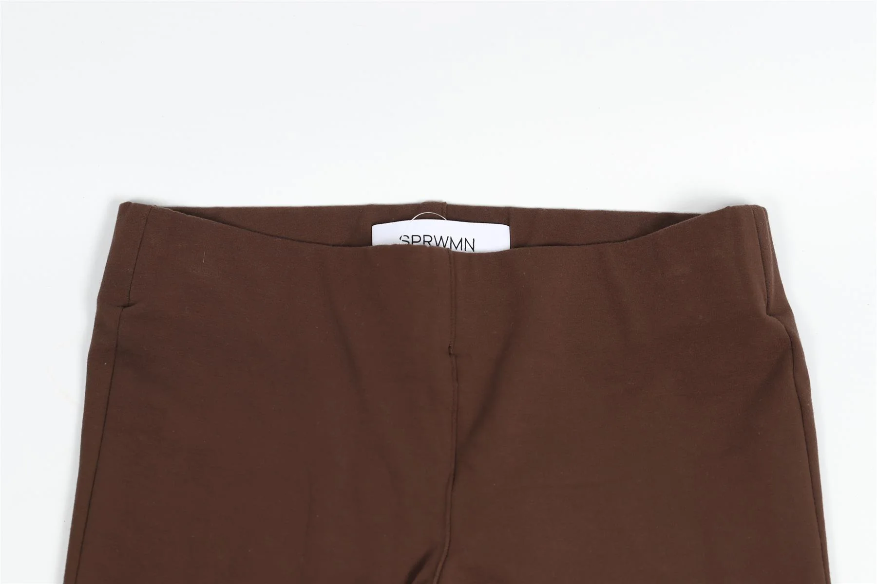SPRWMN BROWN JERSEY LEGGINGS XSMALL - Image 4