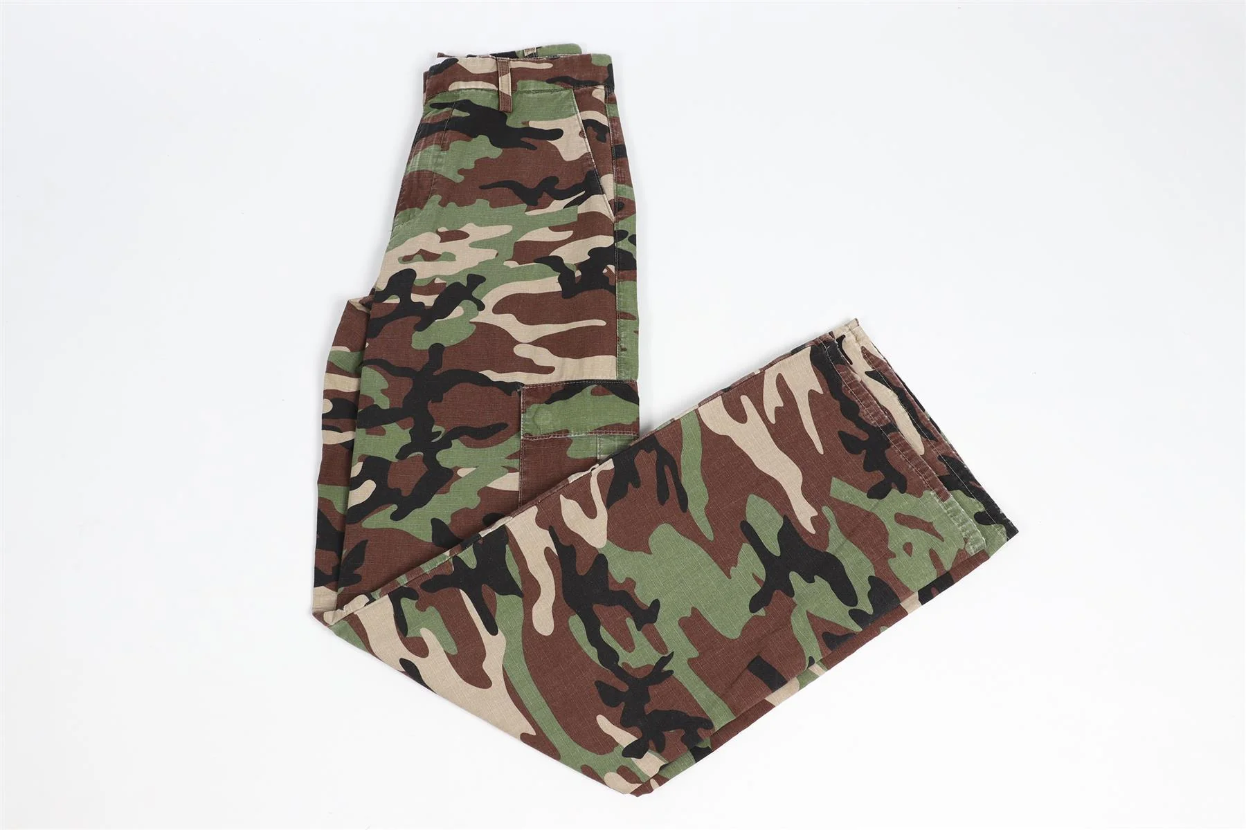 SPRWMN GREEN COTTON WIDE LEG PANTS XSMALL - Image 2