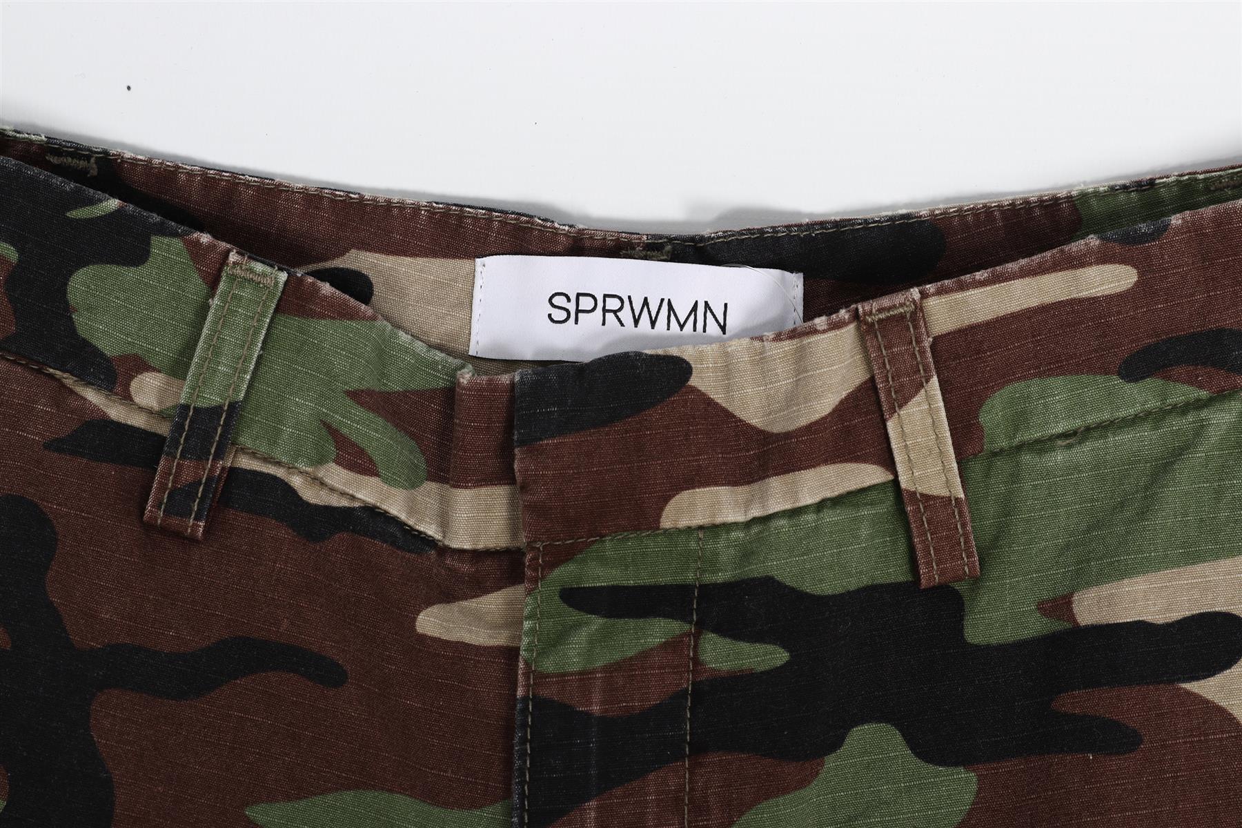 SPRWMN GREEN COTTON WIDE LEG PANTS XSMALL - Image 4