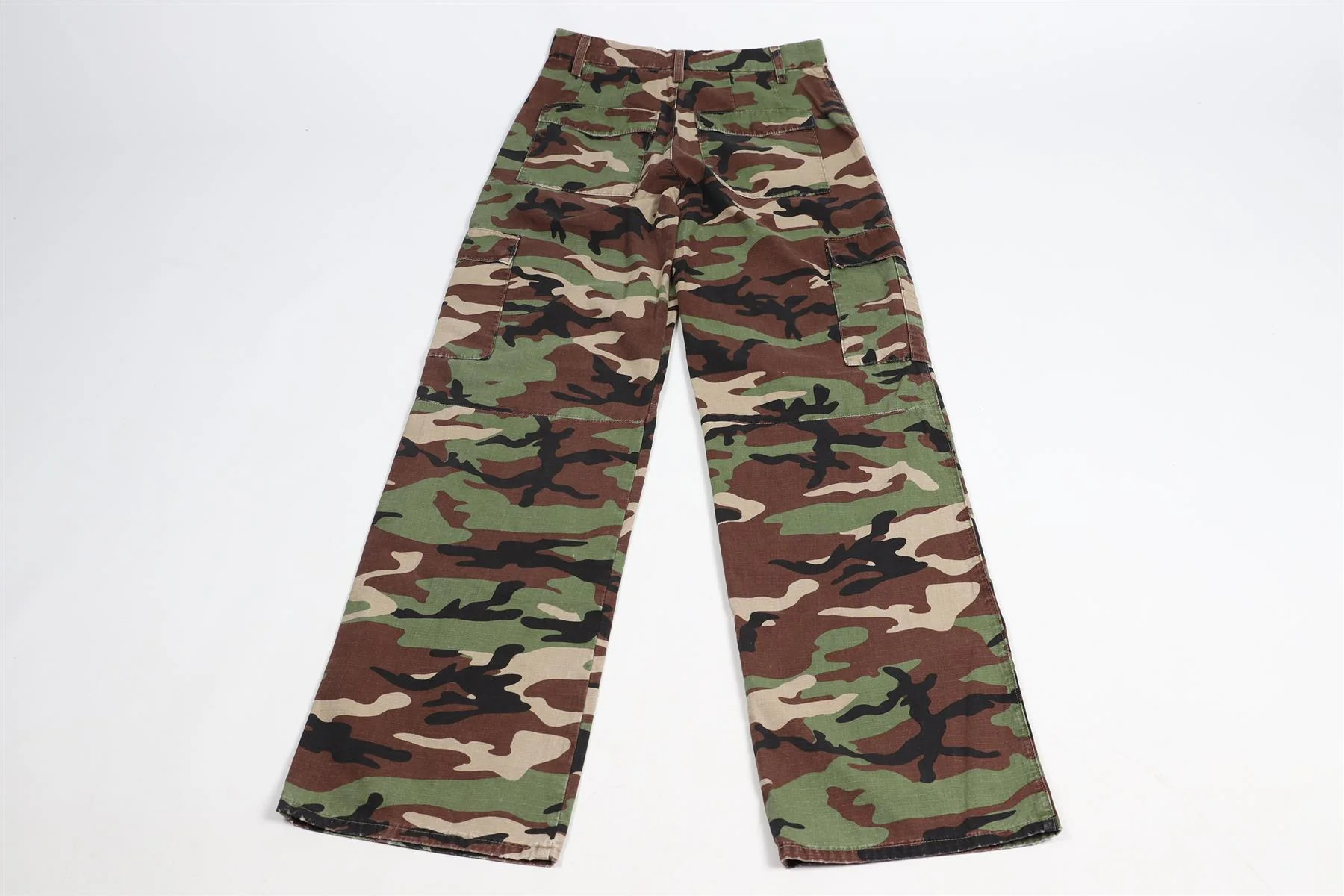 SPRWMN GREEN COTTON WIDE LEG PANTS XSMALL - Image 5