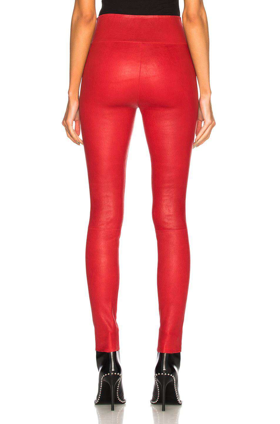 SPRWMN HIGH WAIST LEATHER LEGGINGS SMALL - Image 2