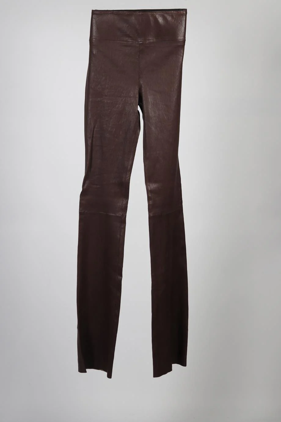SPRWMN LEATHER FLARED PANTS SMALL - Image 2