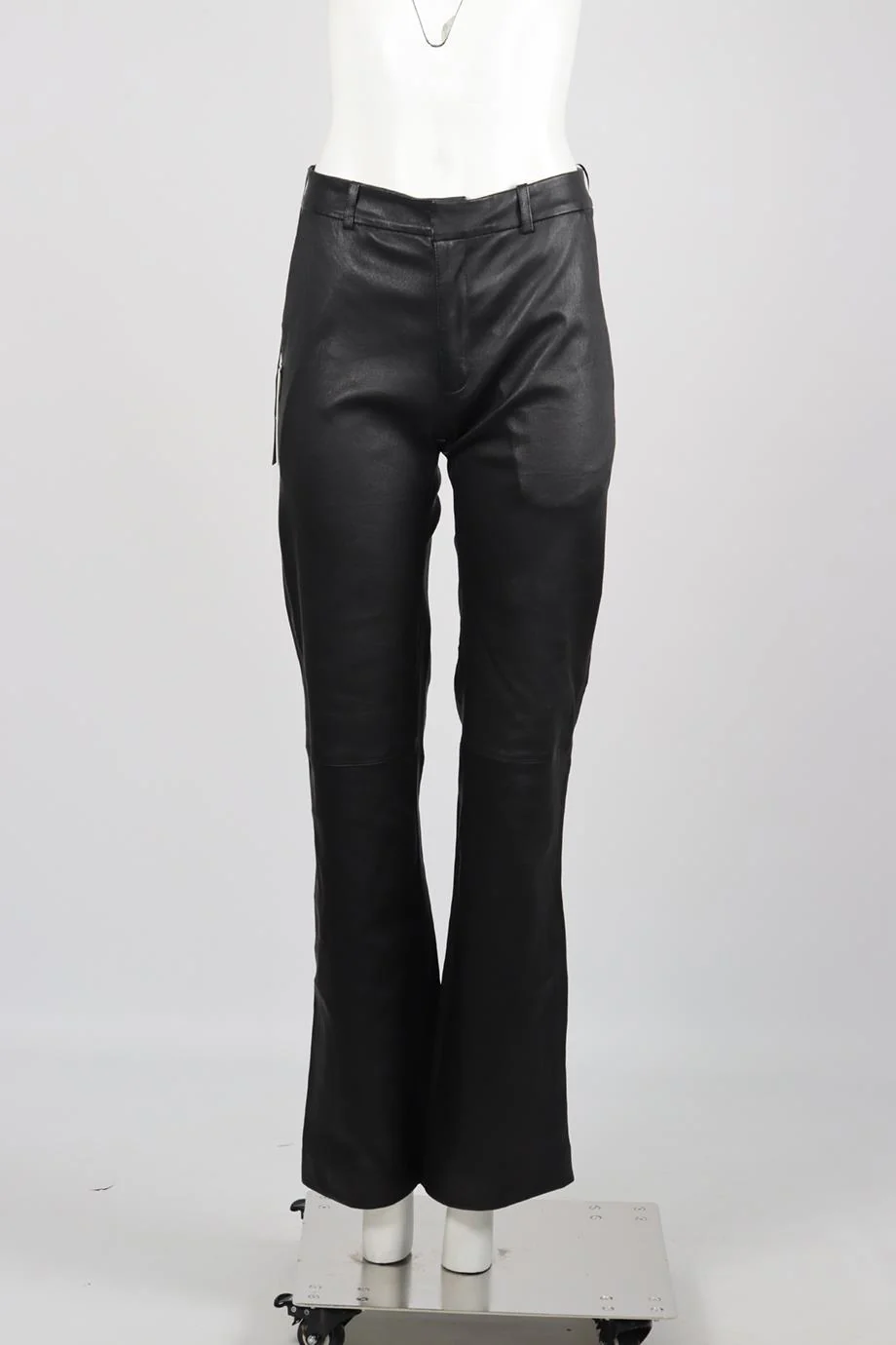 SPRWMN LEATHER FLARED PANTS SMALL - Image 2