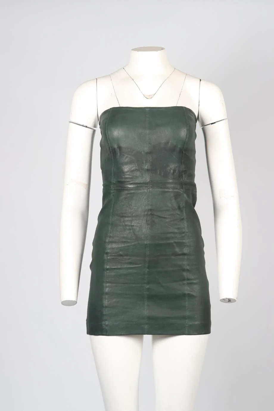SPRWMN STRAPLESS LEATHER MINI DRESS MEDIUM - Image 2