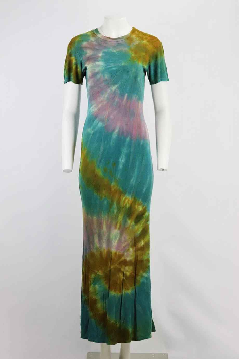 SPRWMN TIE DYED RIBBED KNIT MAXI DRESS SMALL - Image 2