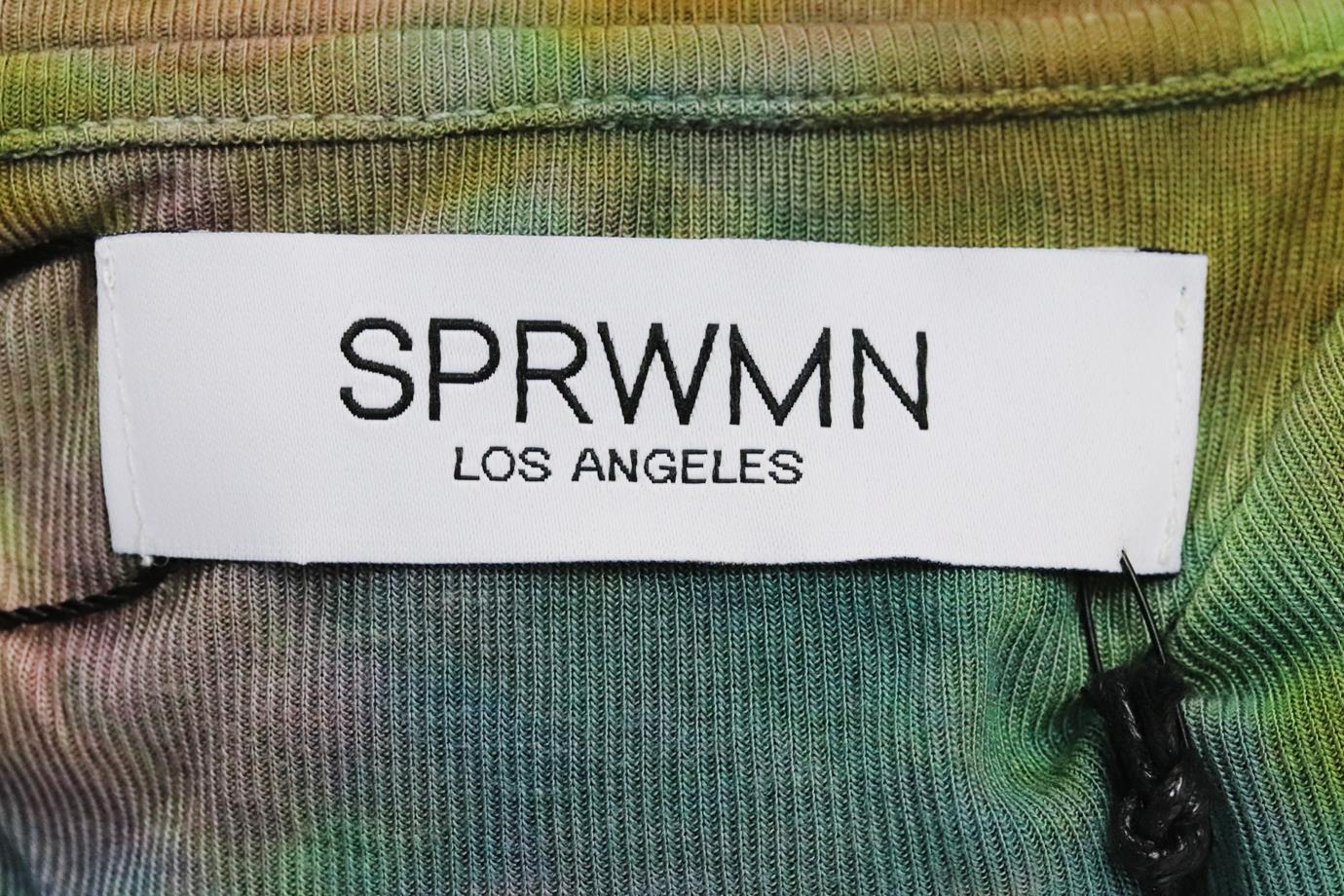 SPRWMN TIE DYED RIBBED KNIT MAXI DRESS SMALL - Image 5