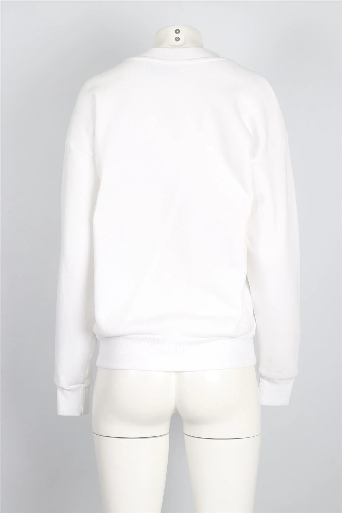 SPRWMN WHITE COTTON BLEND SWEATSHIRT XSMALL - Image 4