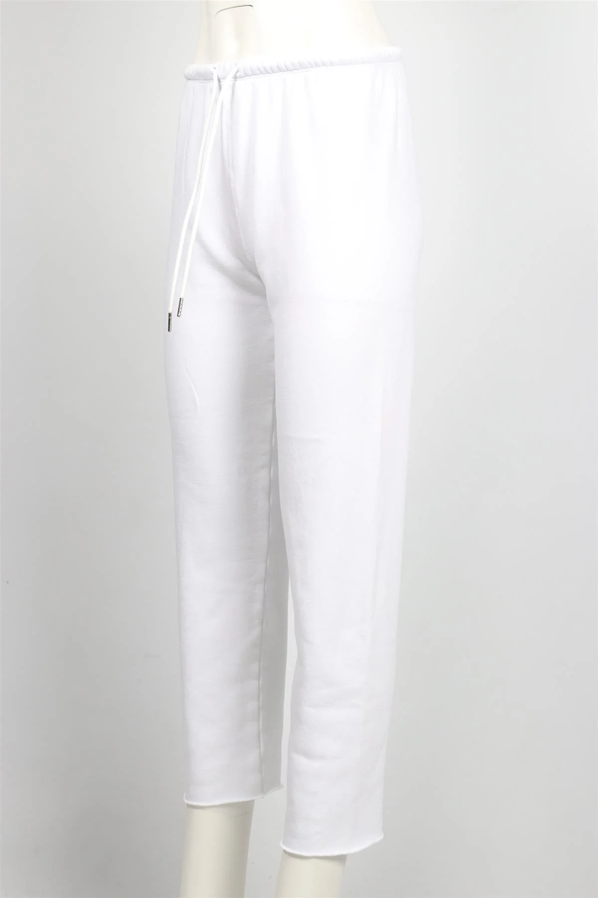 SPRWMN WHITE COTTON BLEND TRACK PANTS SMALL - Image 3