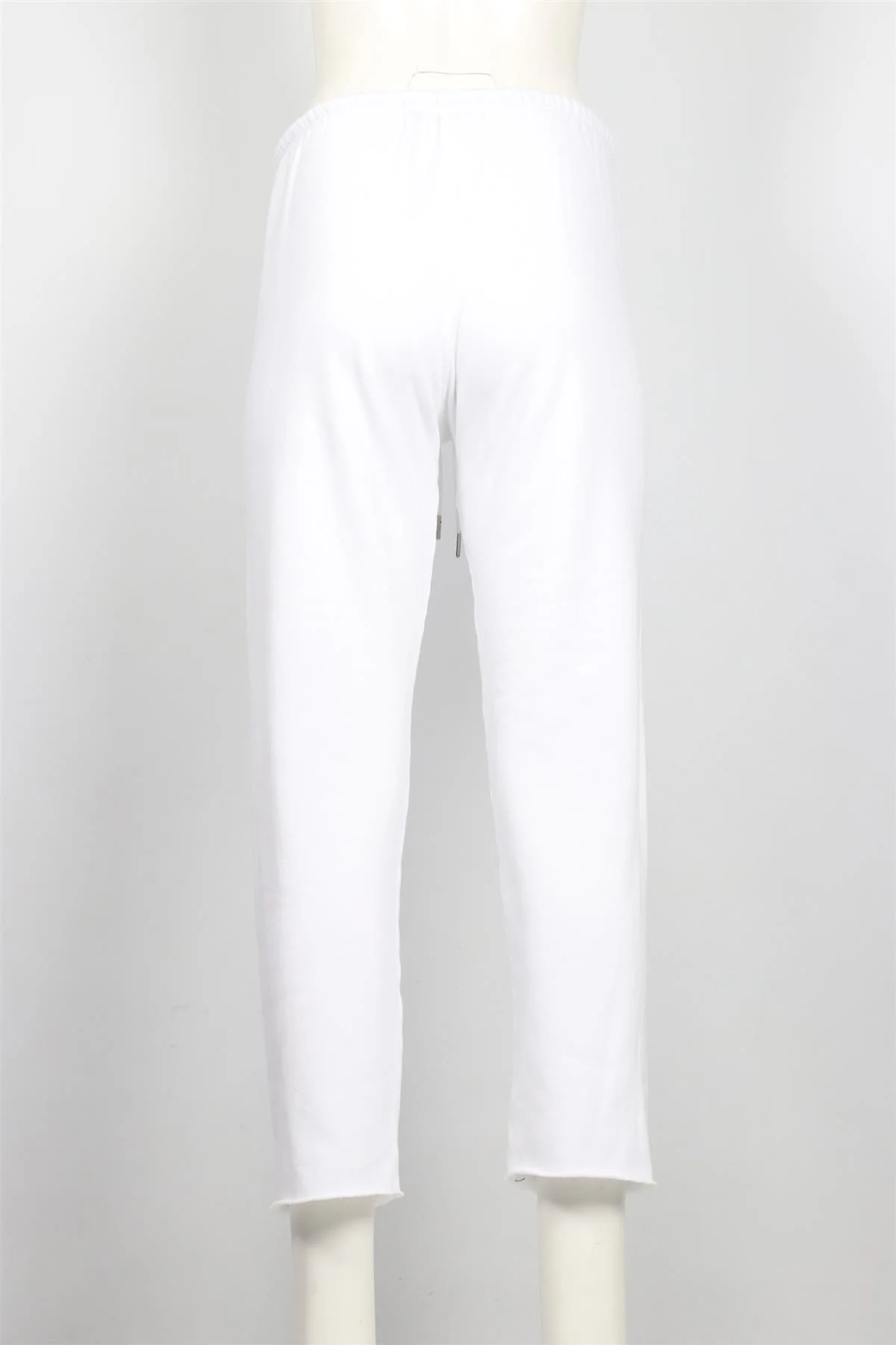 SPRWMN WHITE COTTON BLEND TRACK PANTS SMALL - Image 4
