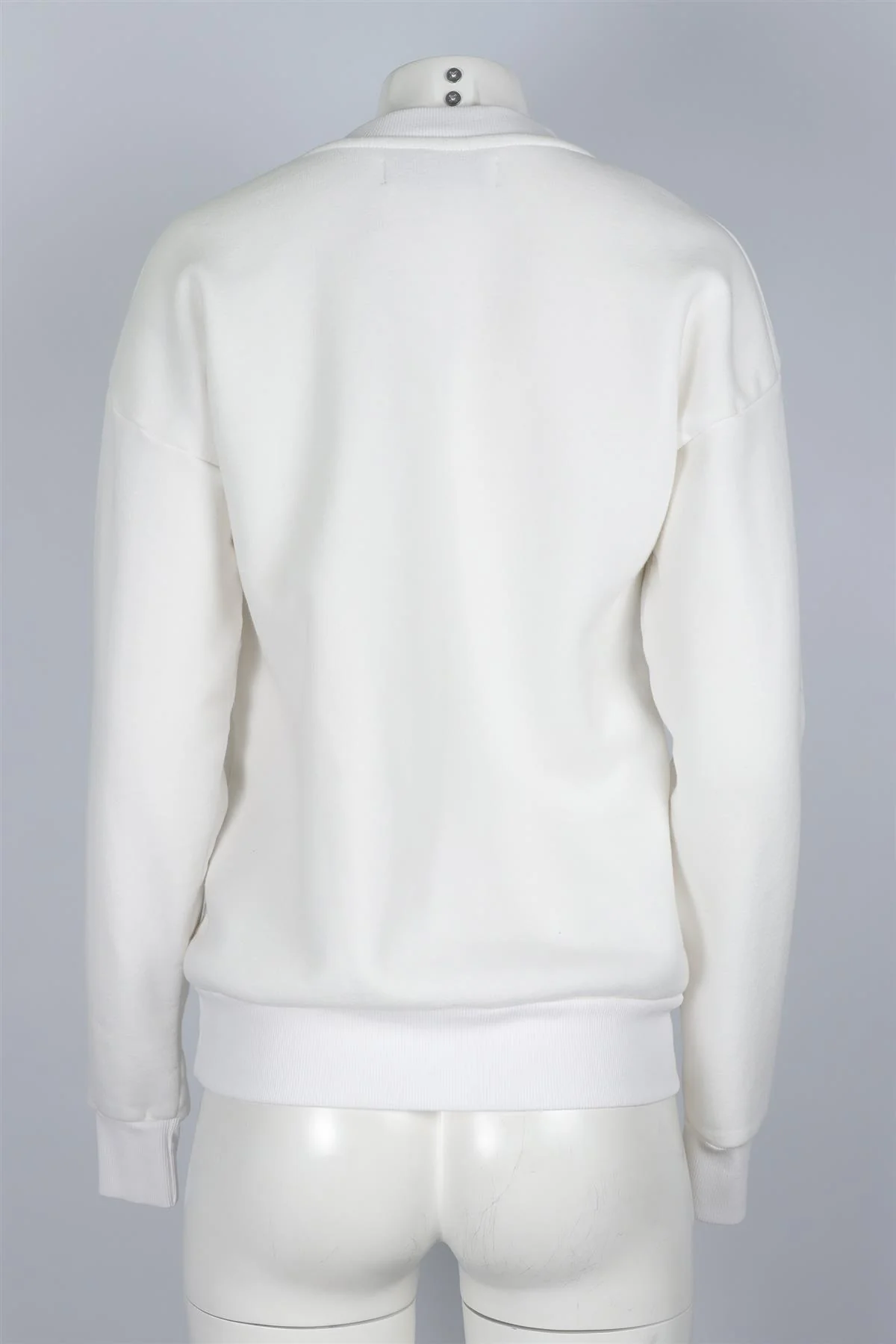 SPRWMN WHITE COTTON SWEATSHIRT XSMALL - Image 4