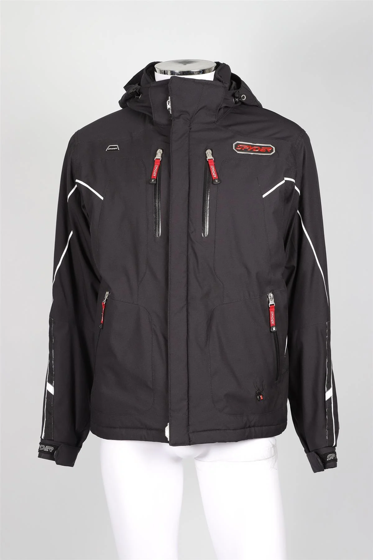 SPYDER BLACK MEN'S PADDED JACKET MEDIUM - Image 2