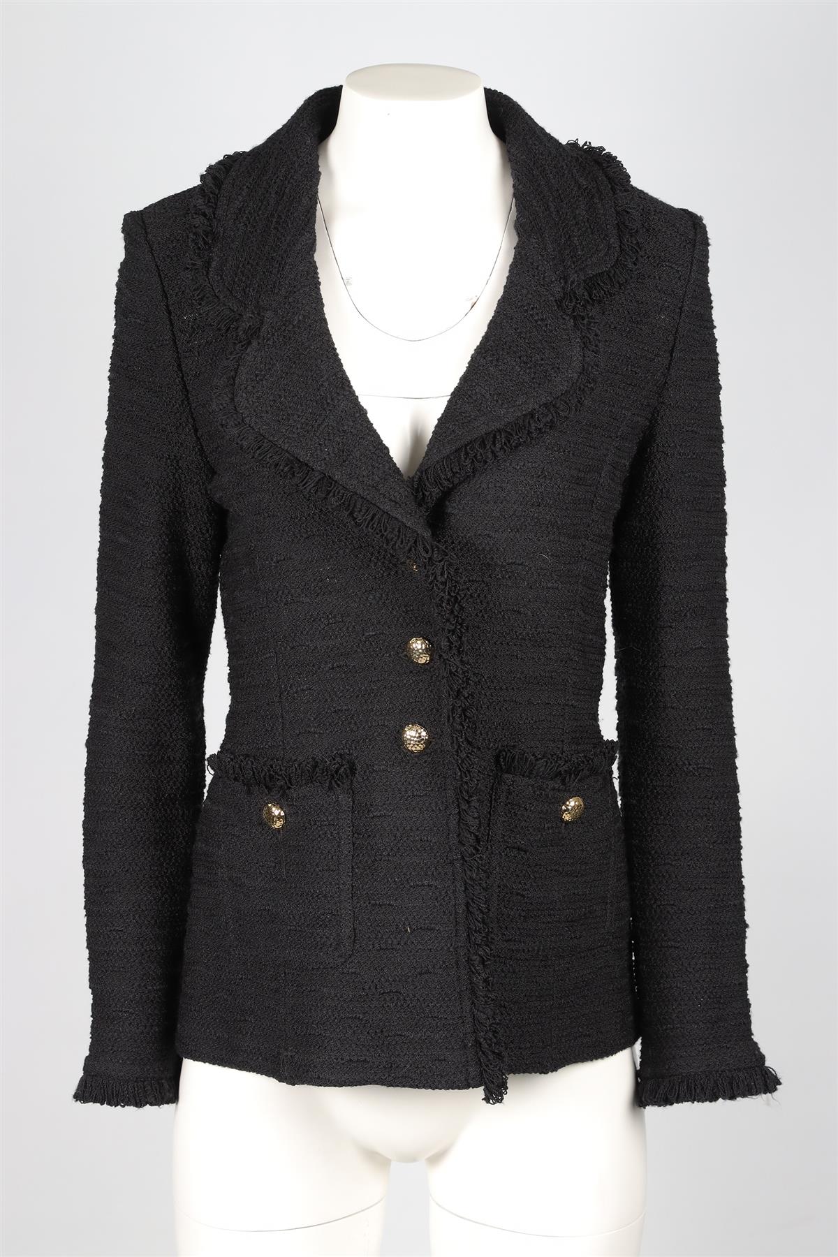 ST JOHN'S CAVIAR BLACK WOOL JACKET US 6 UK 10 - Image 2