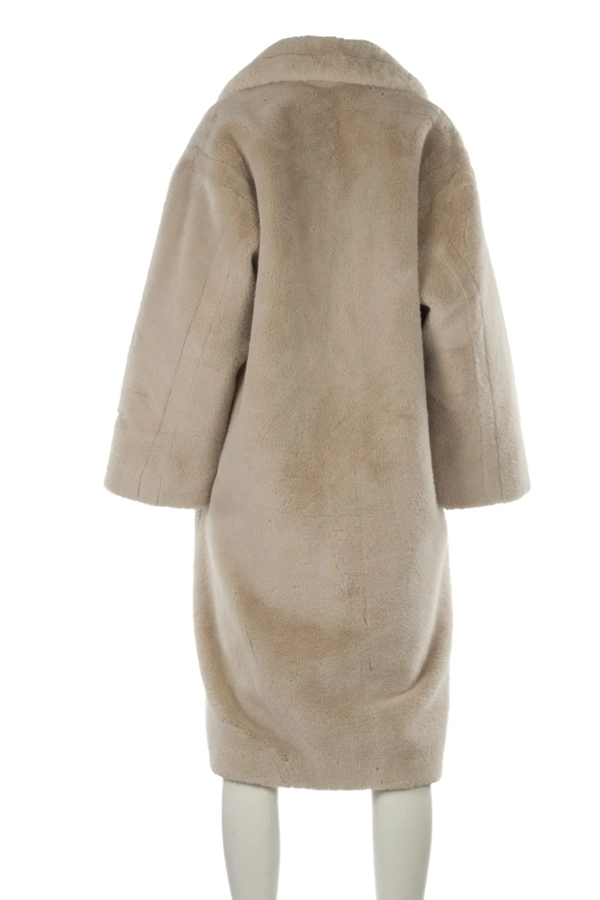 STAND STUDIO BEIGE FAUX FUR COAT FR 34 UK 6 - Image 4