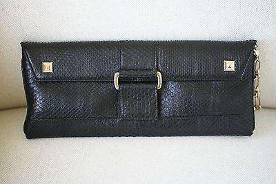 STARK AT HARRODS BLACK PYTHON CUFF CLUTCH BAG - Image 3