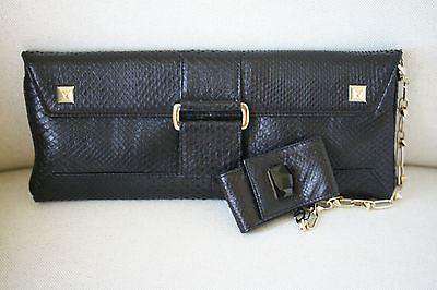 STARK AT HARRODS BLACK PYTHON CUFF CLUTCH BAG - Image 4
