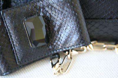 STARK AT HARRODS BLACK PYTHON CUFF CLUTCH BAG - Image 7