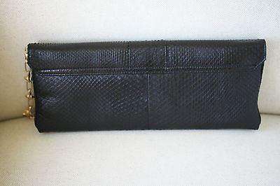 STARK AT HARRODS BLACK PYTHON CUFF CLUTCH BAG - Image 8
