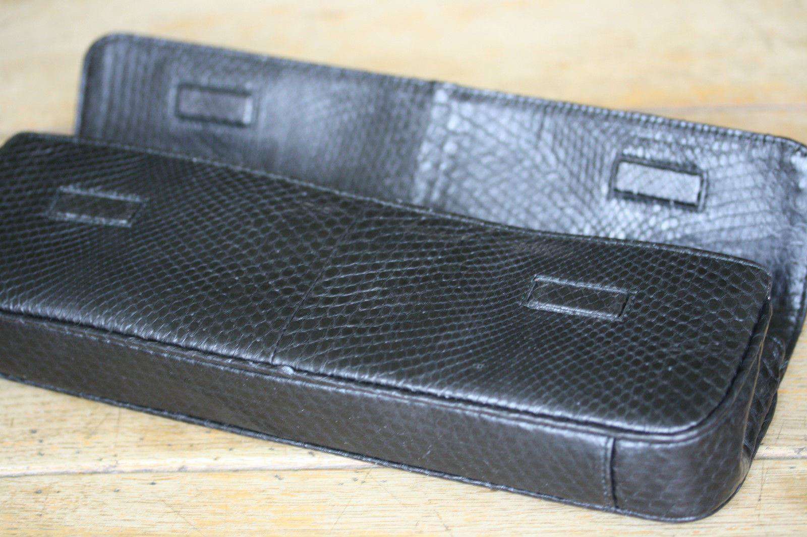 STARK AT HARRODS BLACK PYTHON STUDDED BAGUETTE CLUTCH BAG - Image 4