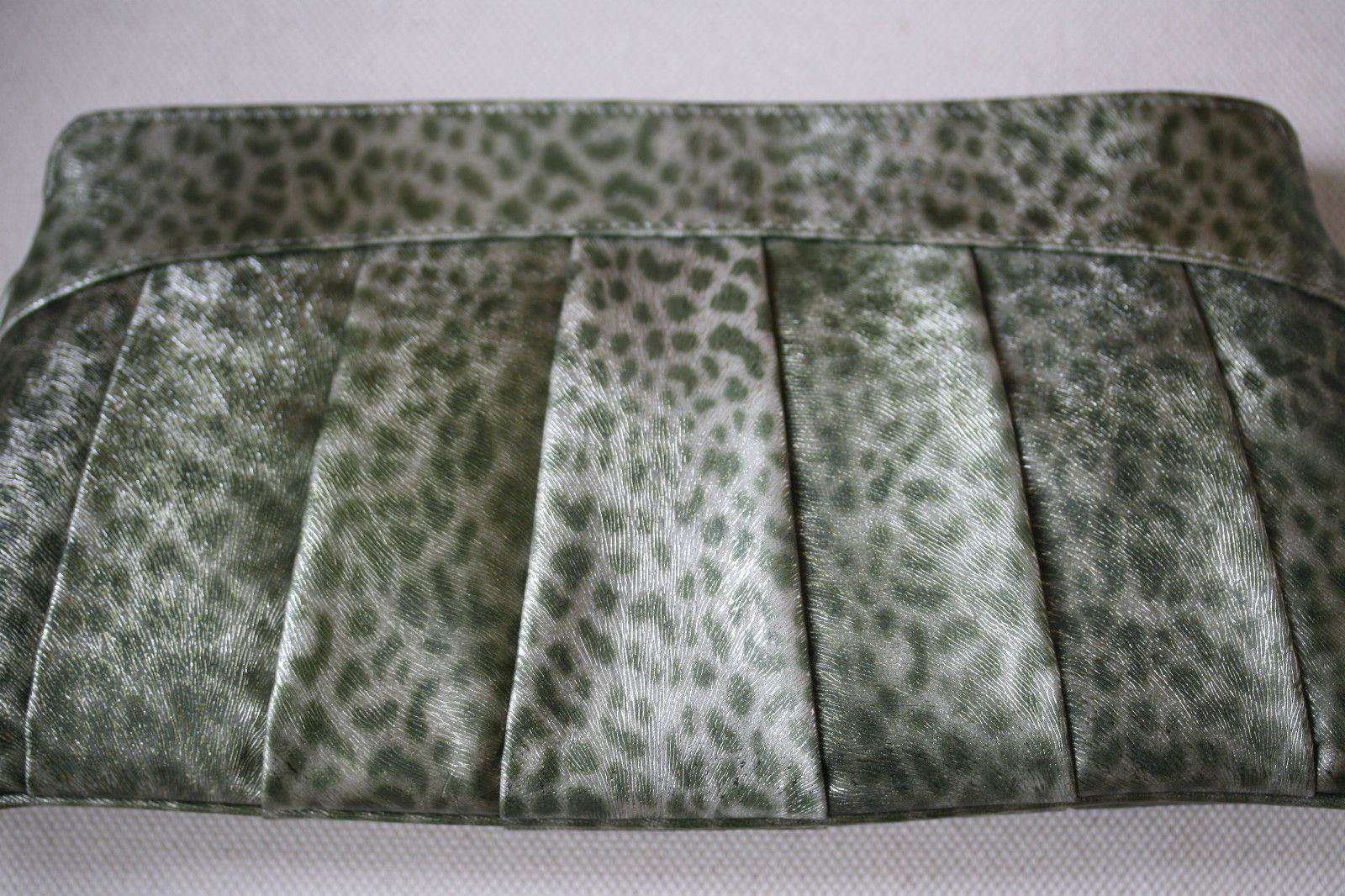 STARK AT HARRODS GREEN LEOPARD GOATSKIN PUFF CLUTCH BAG - Image 4