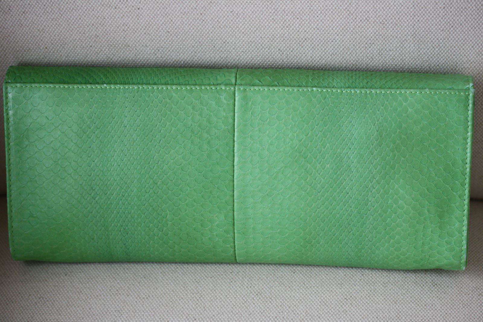 STARK AT HARRODS GREEN PYTHON LEATHER CLUTCH BAG - Image 8