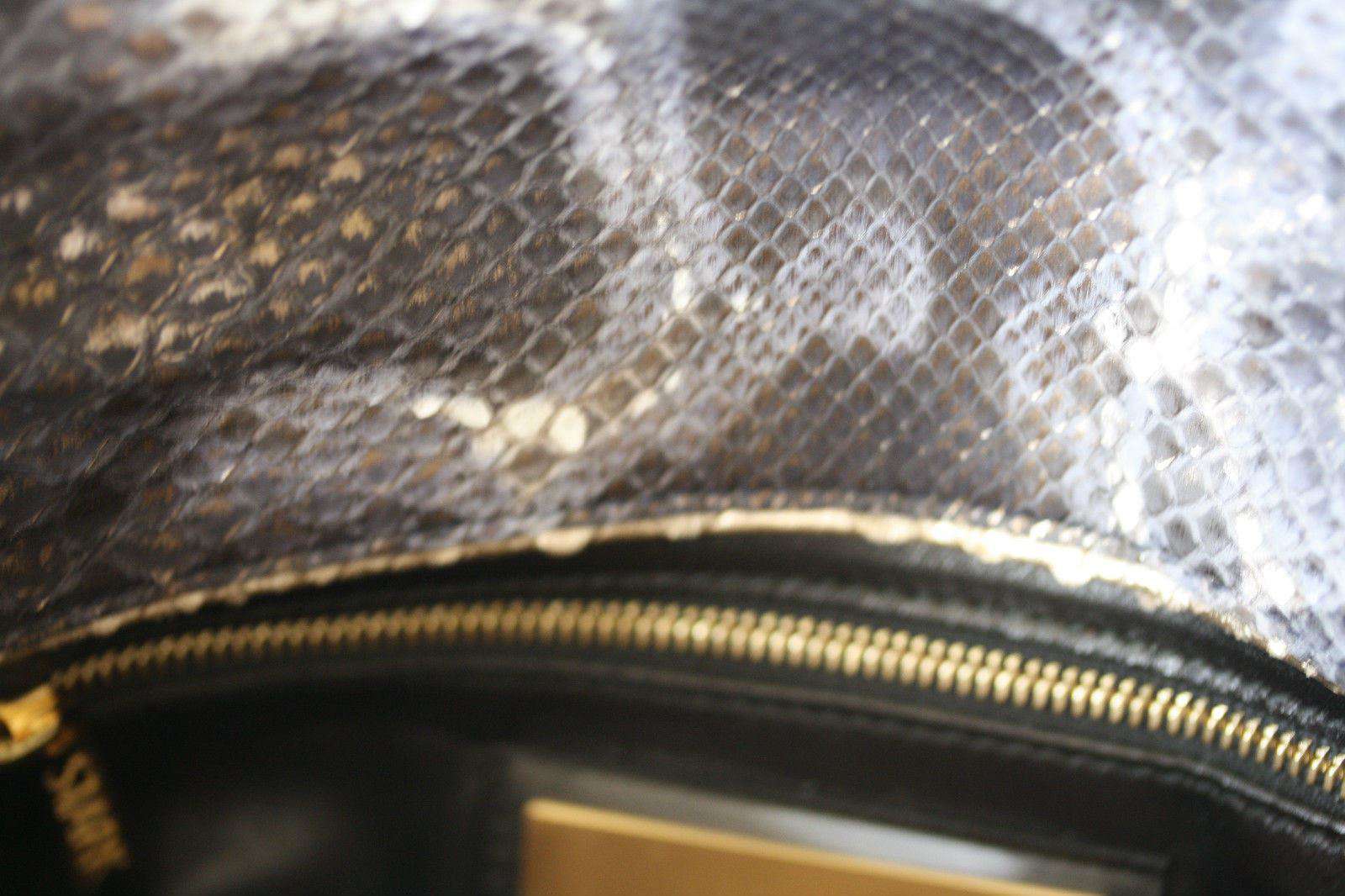STARK AT HARRODS HAND PAINTED MIDNIGHT BLUE PYTHON LUSTER CLUTCH BAG - Image 2