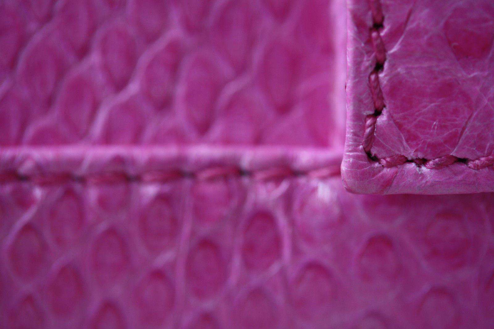 STARK AT HARRODS HOT PINK PYTHON CRYSTAL CUFF CLUTCH BAG - Image 5
