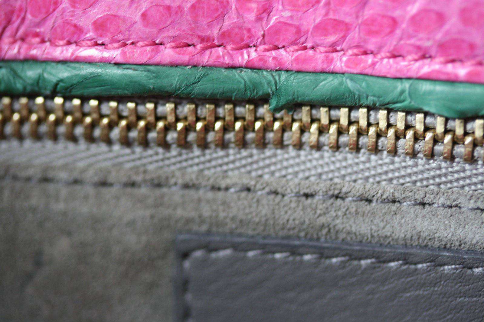 STARK AT HARRODS HOT PINK PYTHON CRYSTAL CUFF CLUTCH BAG - Image 8