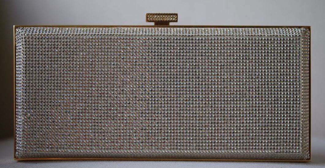 STARK AT HARRODS LADY IN THE NIGHT CHAMPAGNE CRYSTAL BOX CLUTCH - Image 6