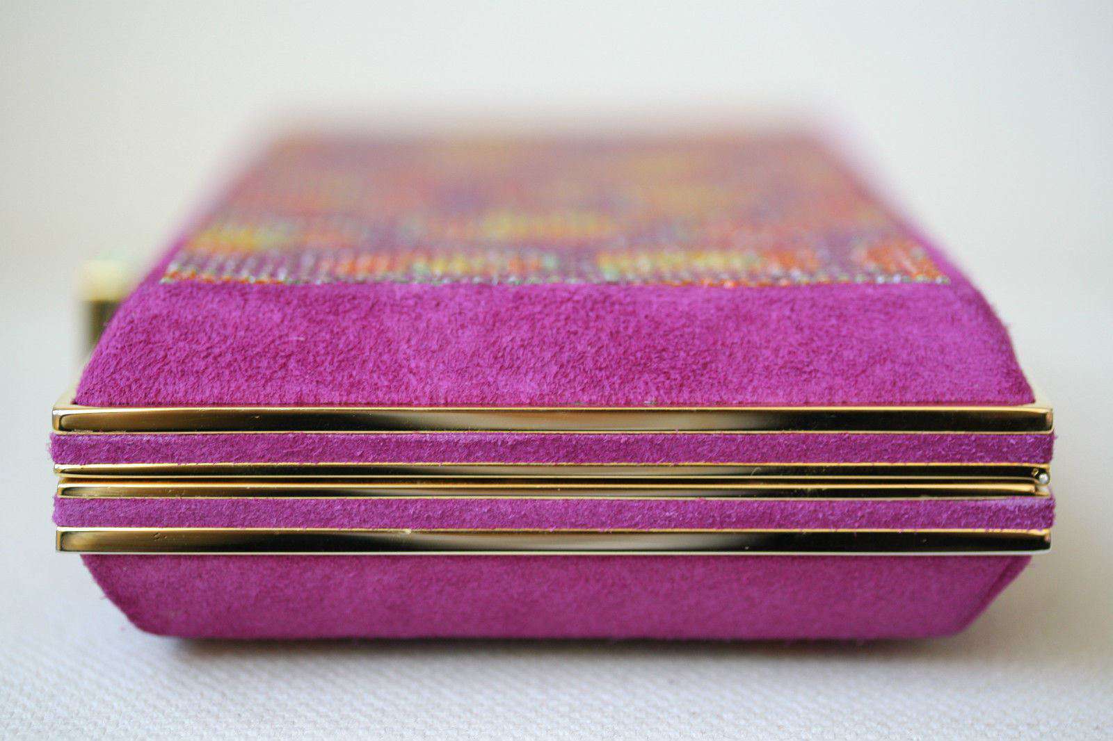 STARK AT HARRODS LADY IN THE NIGHT PURPLE CRYSTAL BOX CLUTCH - Image 2