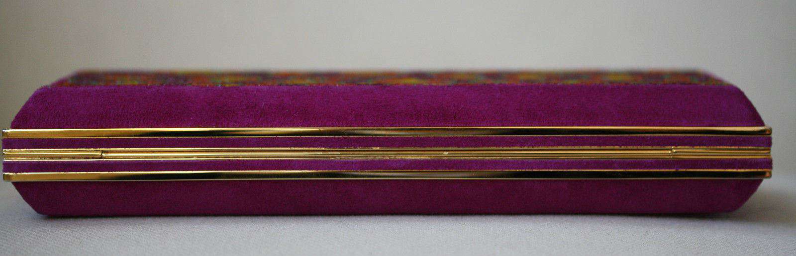 STARK AT HARRODS LADY IN THE NIGHT PURPLE CRYSTAL BOX CLUTCH - Image 5