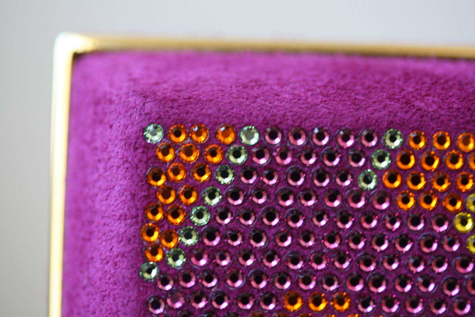 STARK AT HARRODS LADY IN THE NIGHT PURPLE CRYSTAL BOX CLUTCH - Image 6